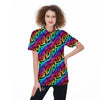 Abstract Graffiti Colorful Paint Print Pattern Women's Golf Shirts-grizzshop