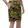 Abstract Graffiti Drips Print Men's Shorts-grizzshop