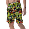 Abstract Graffiti Drips Print Men's Shorts-grizzshop