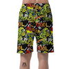 Abstract Graffiti Drips Print Men's Shorts-grizzshop