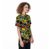 Abstract Graffiti Drips Print Women's Golf Shirts-grizzshop