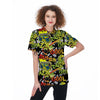 Abstract Graffiti Drips Print Women's Golf Shirts-grizzshop