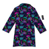 Abstract Graffiti Emoji Print Pattern Bathrobe-grizzshop