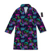 Abstract Graffiti Emoji Print Pattern Bathrobe-grizzshop