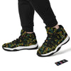 Abstract Graffiti Emoji Print Pattern Black Bball Shoes-grizzshop