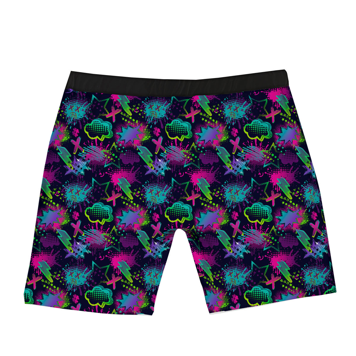 Abstract Graffiti Emoji Print Pattern Boxer Briefs-grizzshop