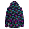 Abstract Graffiti Emoji Print Pattern Down Jacket-grizzshop