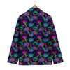 Abstract Graffiti Emoji Print Pattern Men's Blazer-grizzshop