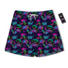 Abstract Graffiti Emoji Print Pattern Men's Running Shorts-grizzshop