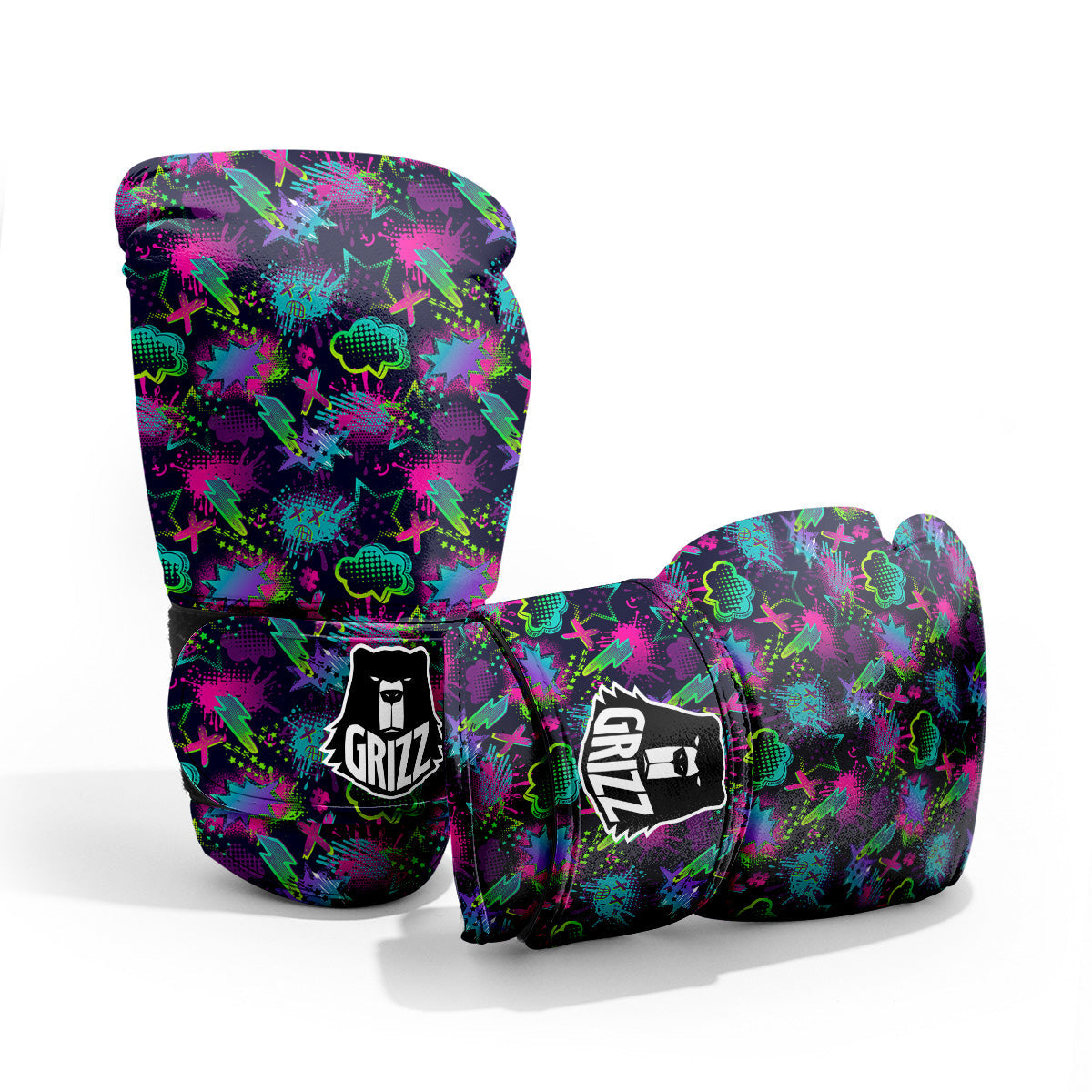 Abstract Graffiti Emoji Print Pattern Pro Boxing Glove