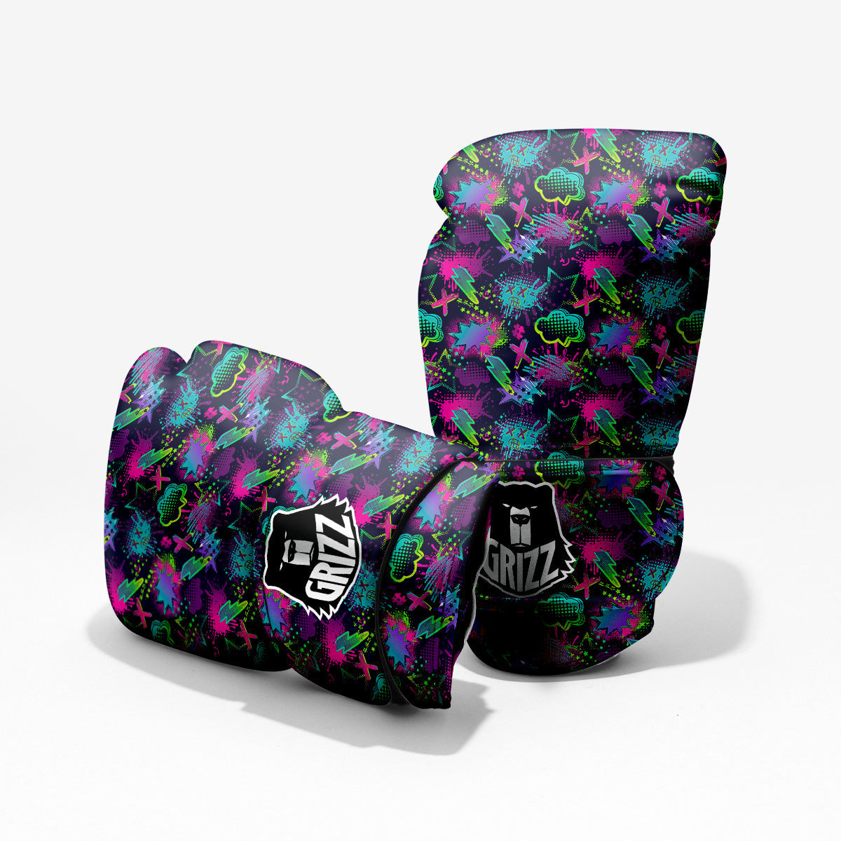 Abstract Graffiti Emoji Print Pattern Pro Boxing Glove