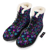 Abstract Graffiti Emoji Print Pattern Winter Boots-grizzshop