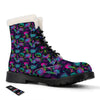 Abstract Graffiti Emoji Print Pattern Winter Boots-grizzshop