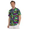 Abstract Graffiti Geometric Men's Golf Shirts-grizzshop