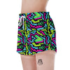 Abstract Graffiti Geometric Women's Shorts-grizzshop