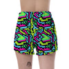 Abstract Graffiti Geometric Women's Shorts-grizzshop