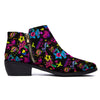 Abstract Graffiti Girlish Spray Paint Print Pattern Ankle Boots-grizzshop