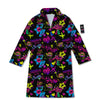 Abstract Graffiti Girlish Spray Paint Print Pattern Bathrobe-grizzshop