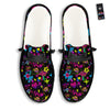 Abstract Graffiti Girlish Spray Paint Print Pattern Black Loafers-grizzshop