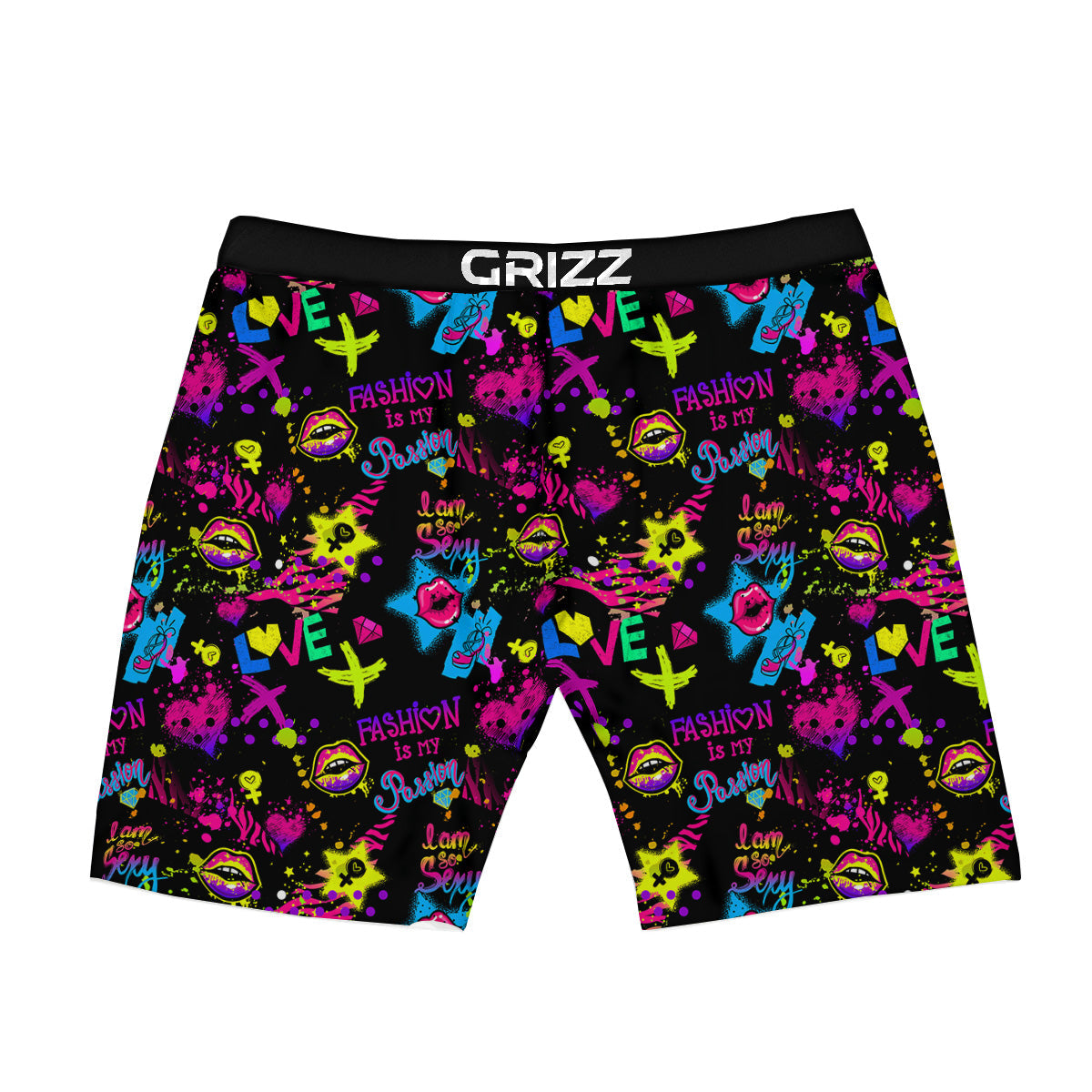 Abstract Graffiti Girlish Spray Paint Print Pattern Boxer Briefs-grizzshop