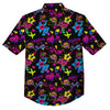 Abstract Graffiti Girlish Spray Paint Print Pattern Button Up Shirt-grizzshop