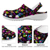 Abstract Graffiti Girlish Spray Paint Print Pattern Clog-grizzshop