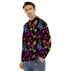 Abstract Graffiti Girlish Spray Paint Print Pattern Men's Dress Shirts-grizzshop