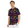 Abstract Graffiti Girlish Spray Paint Print Pattern Men's Golf Shirts-grizzshop