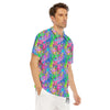 Abstract Graffiti Girlish Spray Paint Print Pattern Men's Golf Shirts-grizzshop