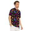 Abstract Graffiti Girlish Spray Paint Print Pattern Men's Golf Shirts-grizzshop