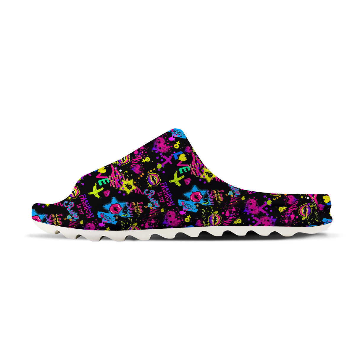 Abstract Graffiti Girlish Spray Paint Print Pattern Sandals-grizzshop