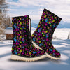 Abstract Graffiti Girlish Spray Paint Print Pattern Snow Boots-grizzshop