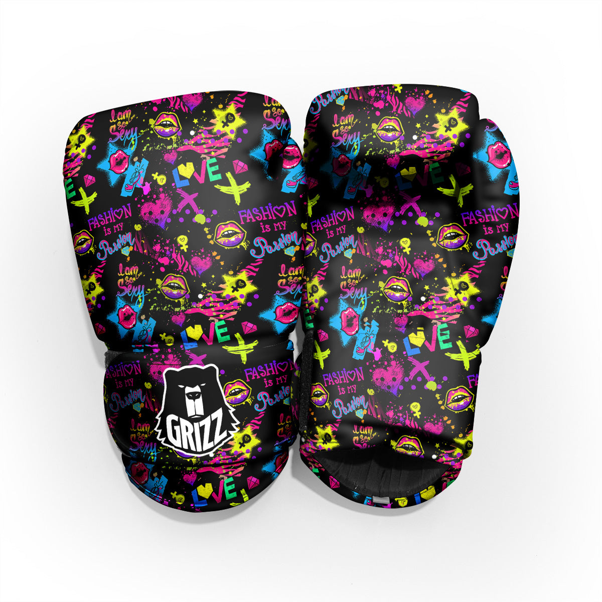 Abstract Graffiti Girlish Spray Paint Print Pattern Pro Boxing Glove