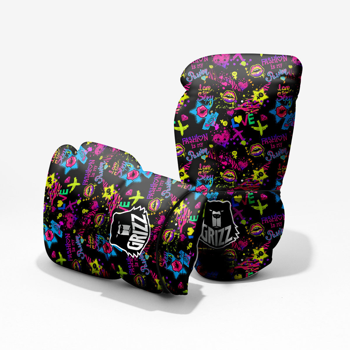 Abstract Graffiti Girlish Spray Paint Print Pattern Pro Boxing Glove
