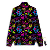 Abstract Graffiti Girlish Spray Paint Print Pattern Track Jacket-grizzshop