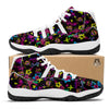 Abstract Graffiti Girlish Spray Paint Print Pattern White Bball Shoes-grizzshop