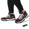 Abstract Graffiti Girlish Spray Paint Print Pattern White Bball Shoes-grizzshop