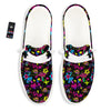 Abstract Graffiti Girlish Spray Paint Print Pattern White Loafers-grizzshop