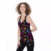 Abstract Graffiti Girlish Spray Paint Print Pattern Women's Racerback Tank Top-grizzshop