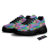 Abstract Graffiti Hand Drawing Neon Retro Print Pattern Black Chunky Shoes-grizzshop