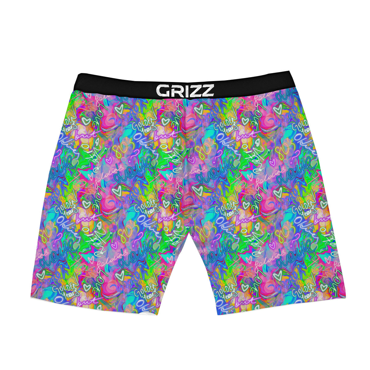 Abstract Graffiti Hand Drawing Neon Retro Print Pattern Boxer Briefs-grizzshop