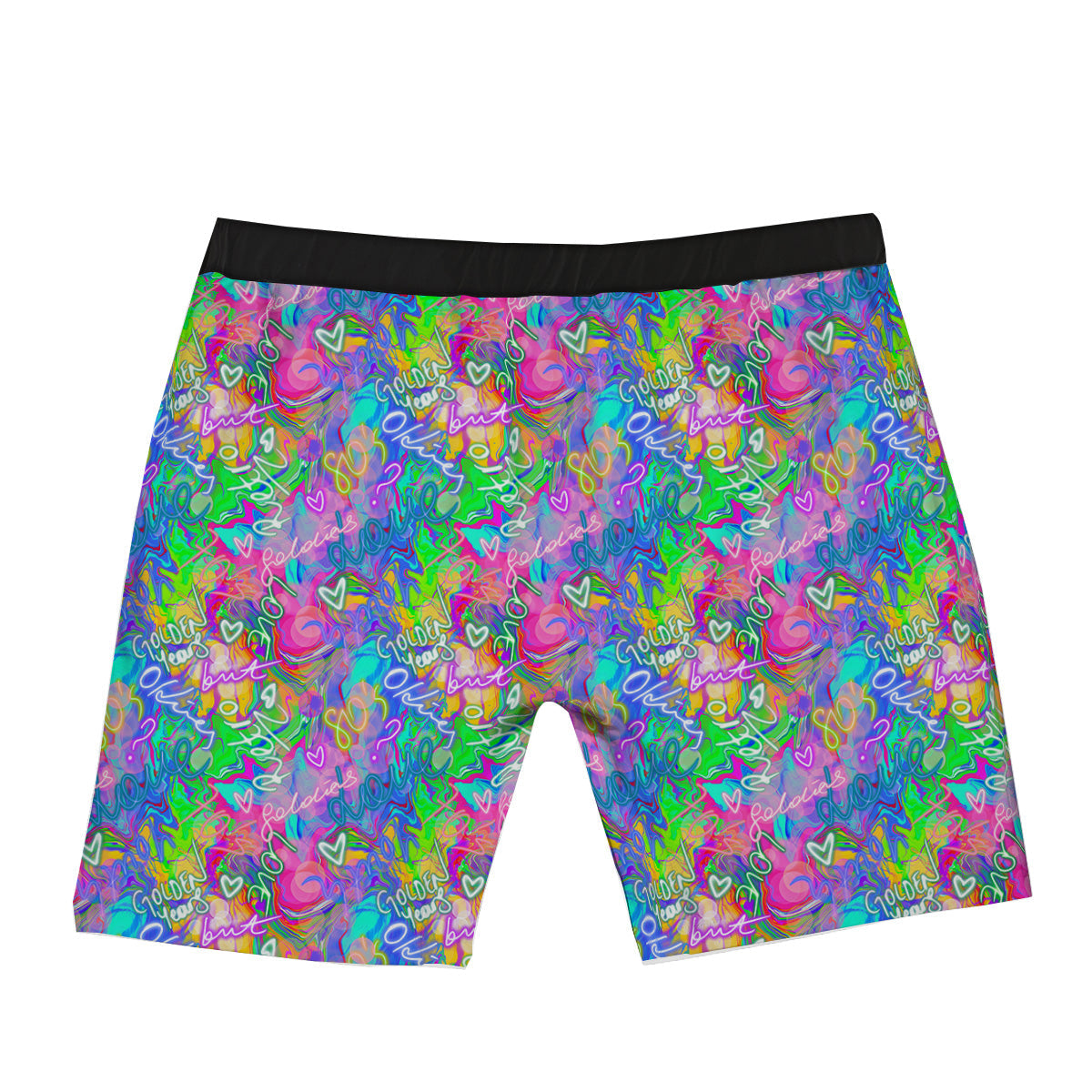 Abstract Graffiti Hand Drawing Neon Retro Print Pattern Boxer Briefs-grizzshop