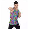 Abstract Graffiti Hand Drawing Neon Retro Print Pattern Men's Tank Top-grizzshop