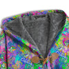 Abstract Graffiti Hand Drawing Neon Retro Print Pattern Men's Windbreaker Jacket-grizzshop