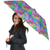 Abstract Graffiti Hand Drawing Neon Retro Print Pattern Umbrella-grizzshop