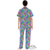 Abstract Graffiti Hand Drawing Neon Retro Print Pattern Women's Pajamas Set-grizzshop