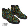 Abstract Graffiti Neon Monsters Print Pattern Ankle Boots-grizzshop