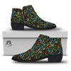 Abstract Graffiti Neon Monsters Print Pattern Ankle Boots-grizzshop