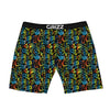 Abstract Graffiti Neon Monsters Print Pattern Boxer Briefs-grizzshop