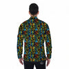 Abstract Graffiti Neon Monsters Print Pattern Men's Long Sleeve Shirts-grizzshop